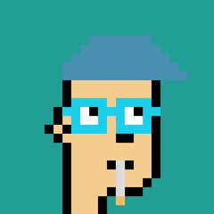 Retro Pixelated Man with generative AI