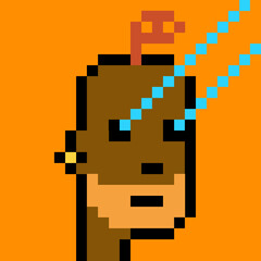 Obraz premium Retro Pixelated Man with generative AI