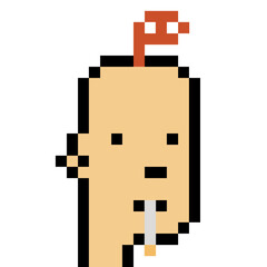 Retro Pixelated Man with generative AI