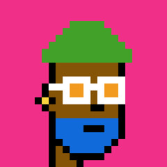 Obraz premium People Avatar in Pixel Art with generative AI