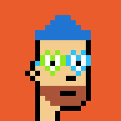 Pixel Art Style Male Avatar with generative AI