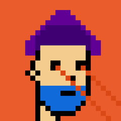 Pixel Art Style Male Avatar with generative AI