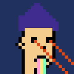 Male Avatar in Pixel Art with generative AI