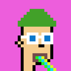 Fototapeta premium Male Avatar in Pixel Art with generative AI