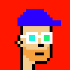 Pixelated Male Character with generative AI