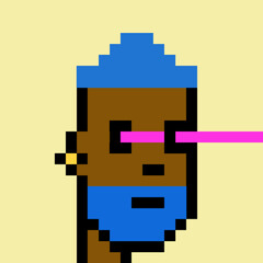 Obraz premium Pixelated Male Character with generative AI