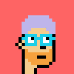 Pixelated people avatar with generative AI