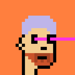 Pixelated people avatar with generative AI