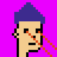 Pixelated people avatar with generative AI