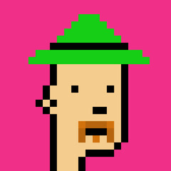 Pixelated people avatar with generative AI