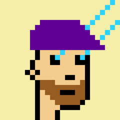 Cartoonish Pixelated Man with generative AI