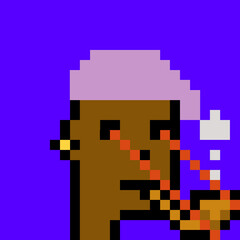 Obraz premium Cartoonish Pixelated Man with generative AI