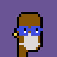 Cartoonish Pixelated Man with generative AI