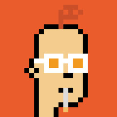 Vintage Pixel Character with generative AI