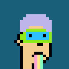 Vintage Pixel Character with generative AI