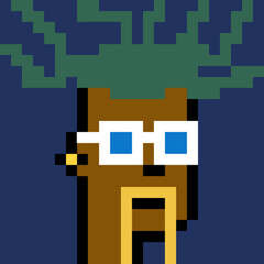 Obraz premium Vintage Pixel Character with generative AI