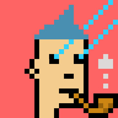 Retro Pixelated Man with generative AI