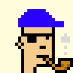 Retro Pixelated Man with generative AI