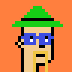 Fototapeta premium Pixel Art man with generative AI