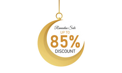 ramadan sale up to 85% vector template, ramadan sale up to 85% off typography template, ramadan sale design background, ramadan, sale