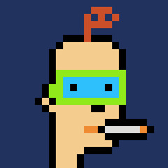 Male Avatar in Pixel Art with generative AI