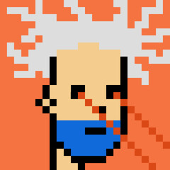 Male Avatar in Pixel Art with generative AI
