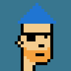 Male Avatar in Pixel Art with generative AI