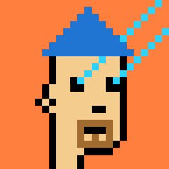 Illustration of avatar man with generative AI