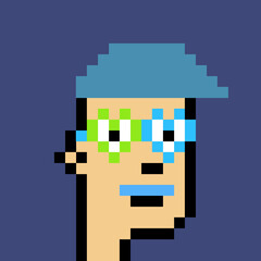 Illustration of avatar man with generative AI