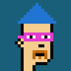 Pixelated Male Character with generative AI