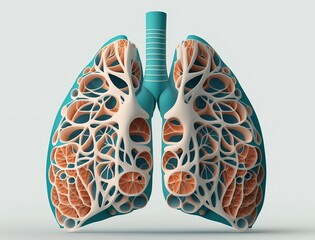 Illustration of lungs from the inside