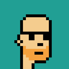 Pixelated Male Character with generative AI