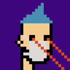 Pixelated people avatar with generative AI