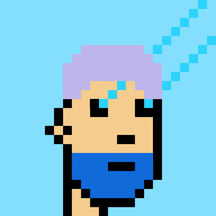 Pixelated people avatar with generative AI