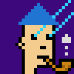 Male character in pixel art style with generative AI