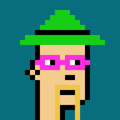 Male character in pixel art style with generative AI