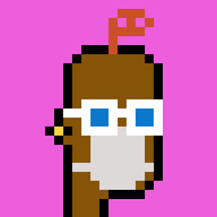 Obraz premium Male character in pixel art style with generative AI