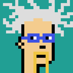 Male character in pixel art style with generative AI