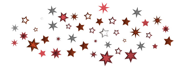 golden stars - in red