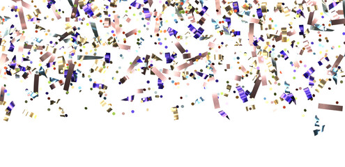 Confetti, paper triangle on the floor, fancy, colorful, celebration party