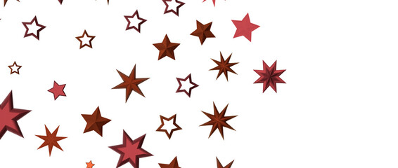 Holiday golden decoration, glitter frame isolated - in red