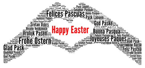 Happy Easter word cloud in different languages  © Ricochet64