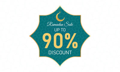 ramadan sale template upto 90% off vector, ramadan sale up to 90% off vector illustration, ramadan discount vector, ramadhan sale typography