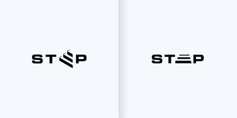 collection of Stairs On E Letter Logo Design part 4