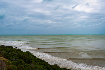 Jour de mauvais temps en bord de mer