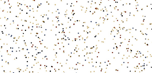 Multicolored paper confetti on transparent background. Realistic confetti flying. Colorful scattered items to holiday decorations.