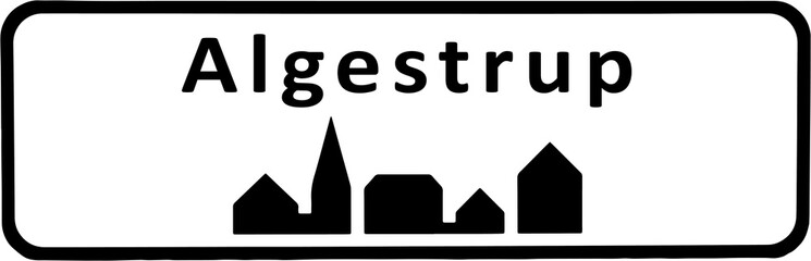 City sign of Algestrup