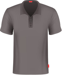 Naklejka premium Polo t-shirt mockup. Realistic dark cotton apparel