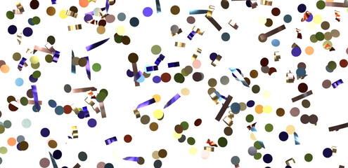 Confetti, paper triangle on the floor, fancy, colorful, celebration party