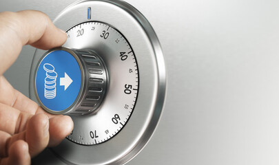 Cash security deposit concept.